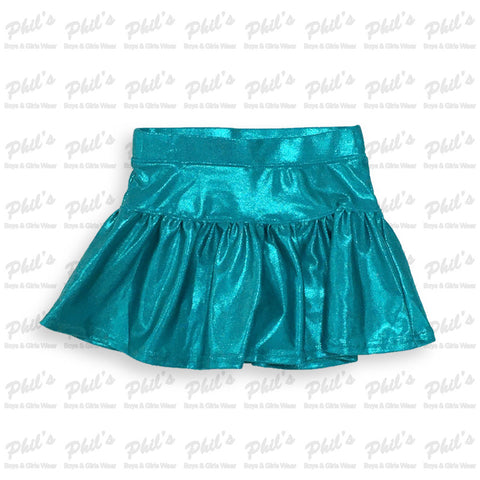 Aqua / Turquoise Shimmer Skort
