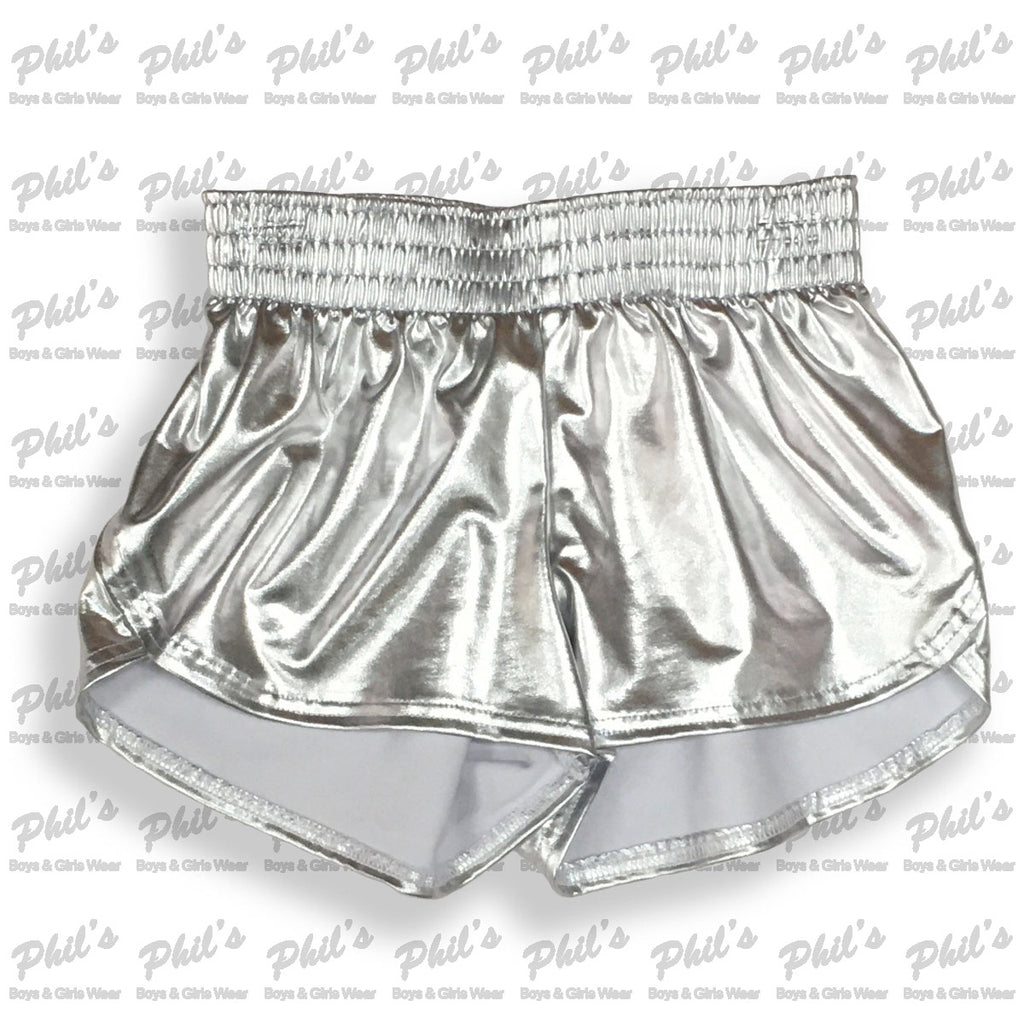 Silver Metallic Shorts