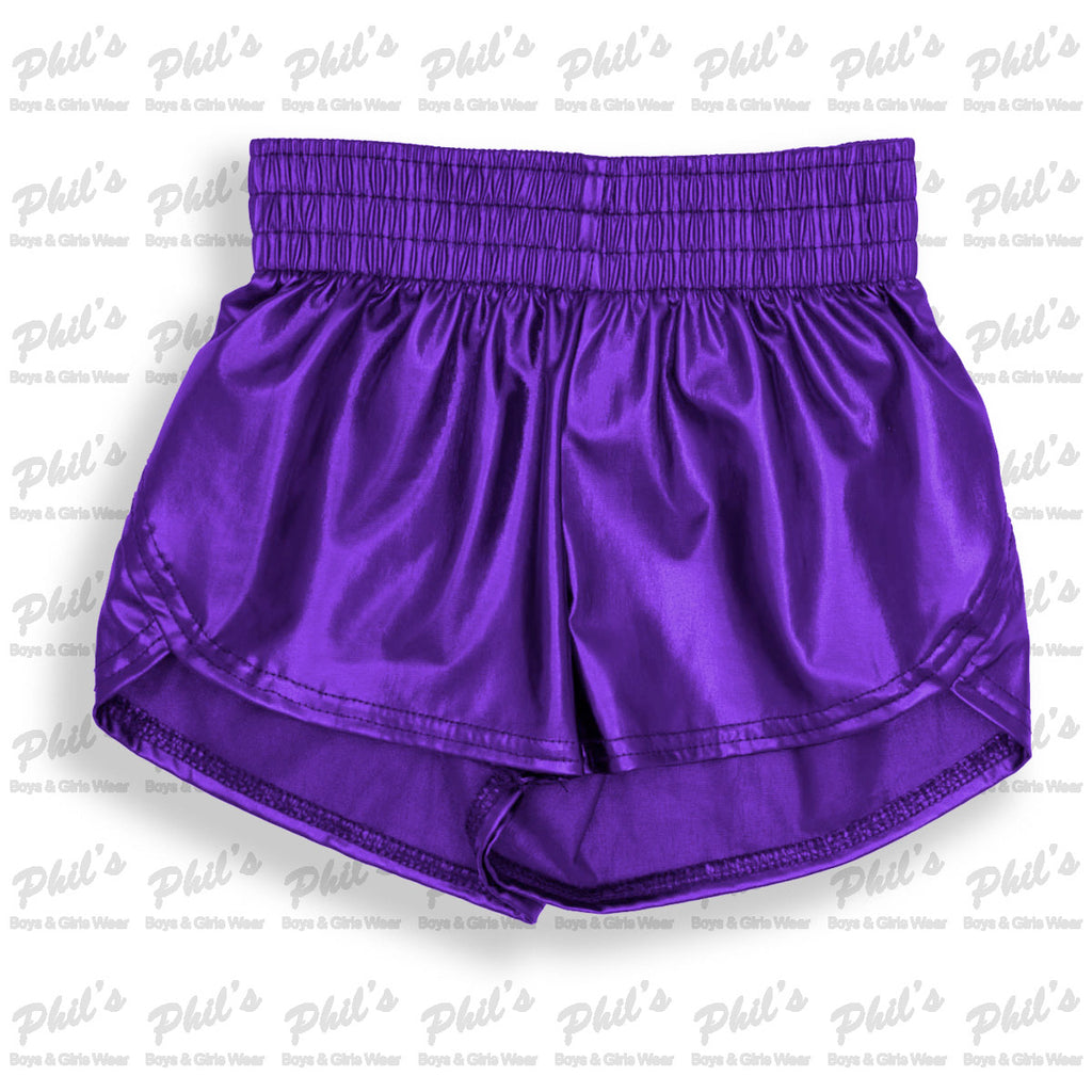 Purple Metallic Shorts