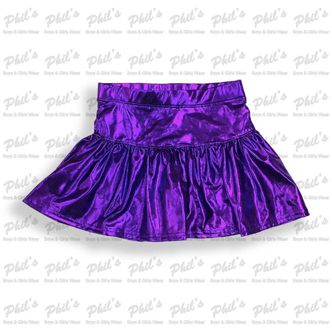 Purple Metallic Skort / Tennis Skirt