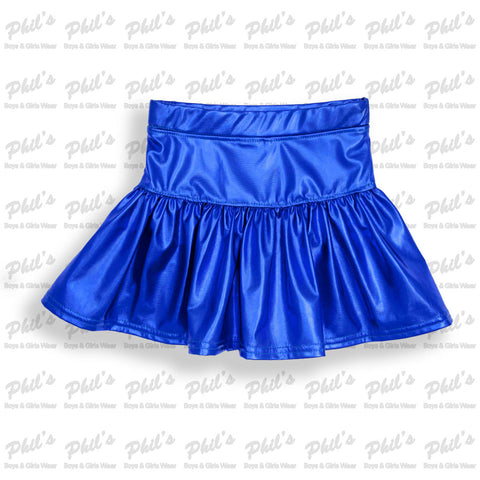 Royal Blue Metallic Skort / Tennis Skirt