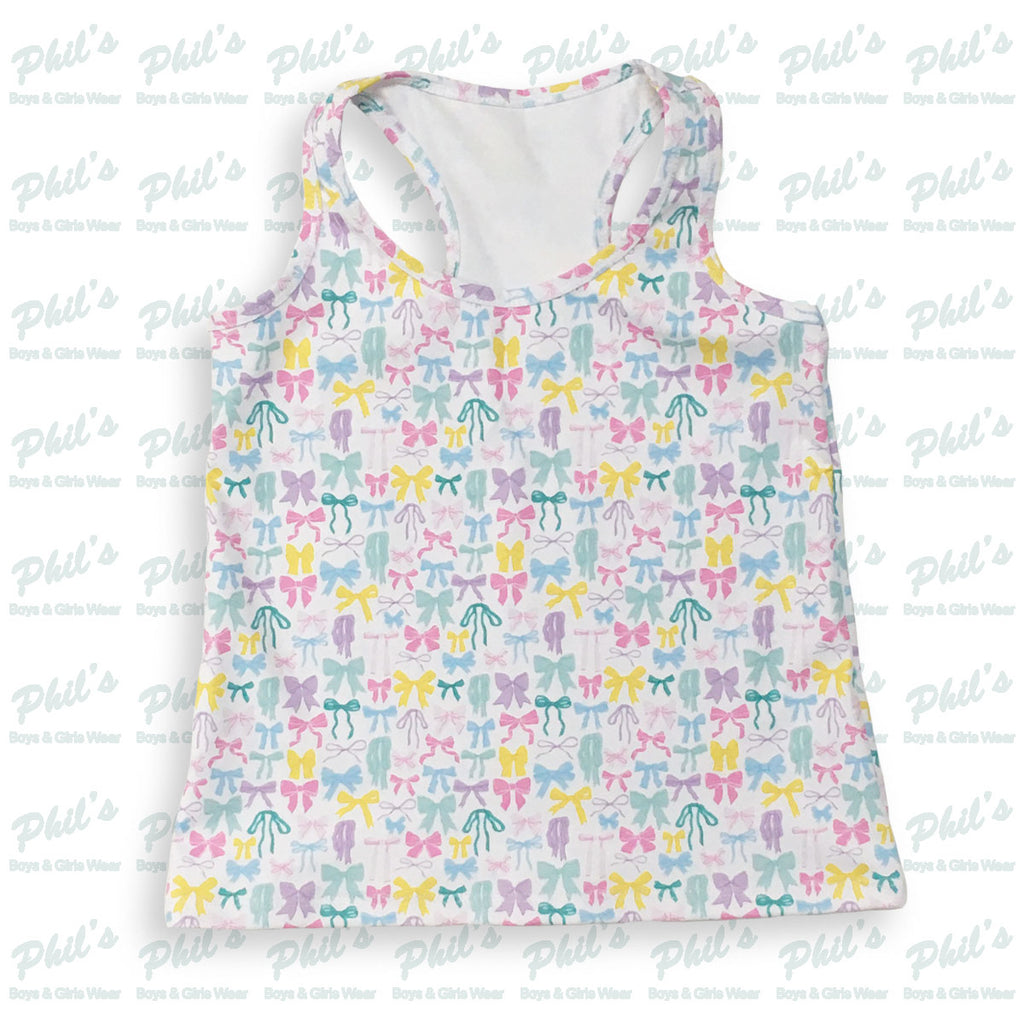 Pastel Bows Performance Tank