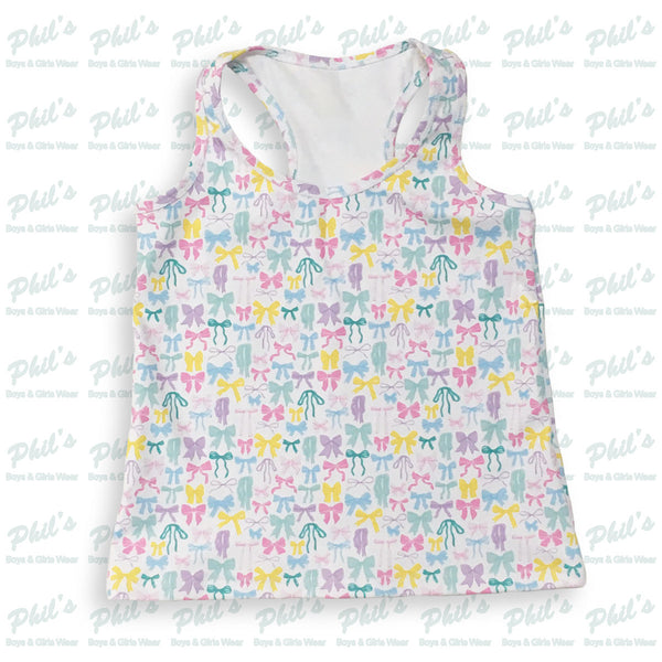 Pastel Bows Performance Tank