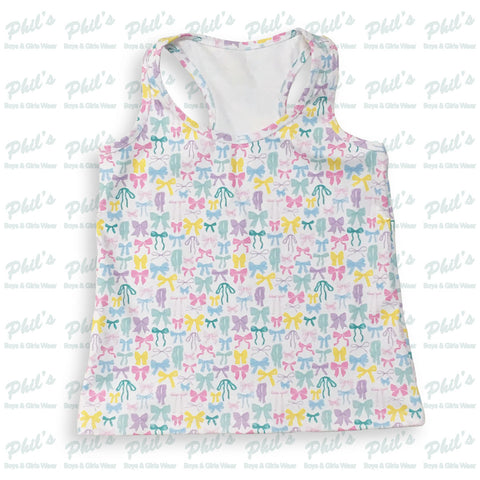 Pastel Bows Performance Tank
