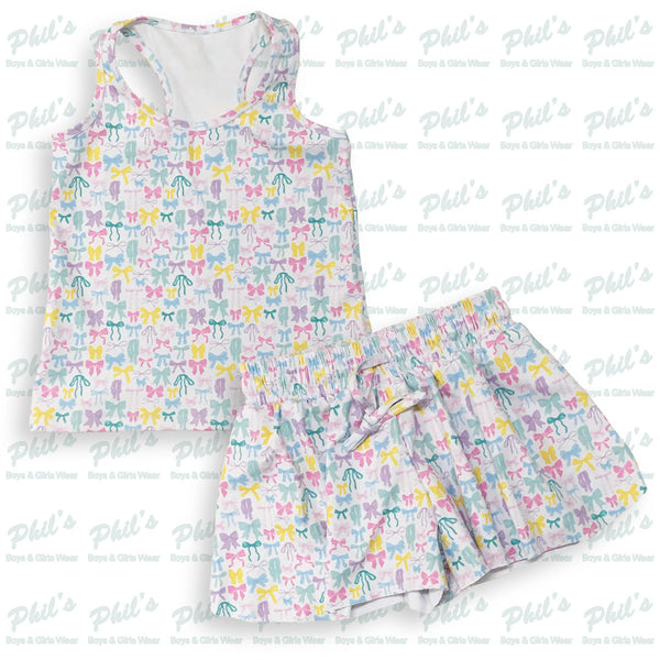 Pastel Bows Performance Tank
