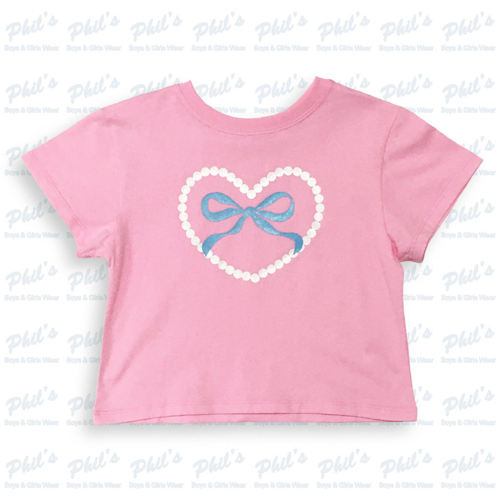 Pearl Heart & Blue Bow Boxy Tee