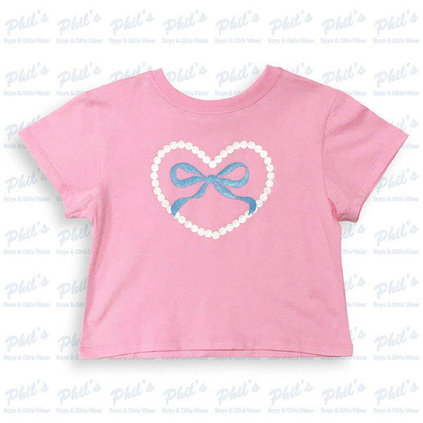 Pearl Heart & Blue Bow Boxy Tee