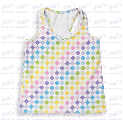 Rainbow Check Performance Tank