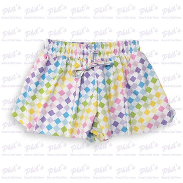 Rainbow Check Performance Butterfly Shorts
