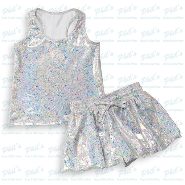 Shimmer Rainbow Stars Performance Tank