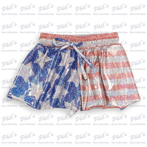 American Flag Shimmer Butterfly Short