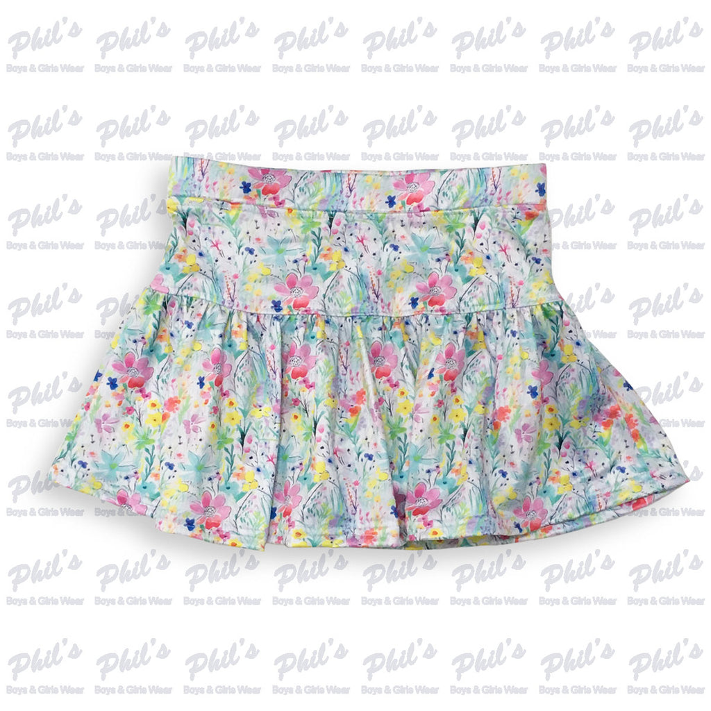 Watercolor Floral Performance Skort