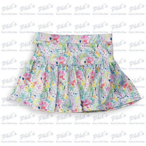 Watercolor Floral Performance Skort