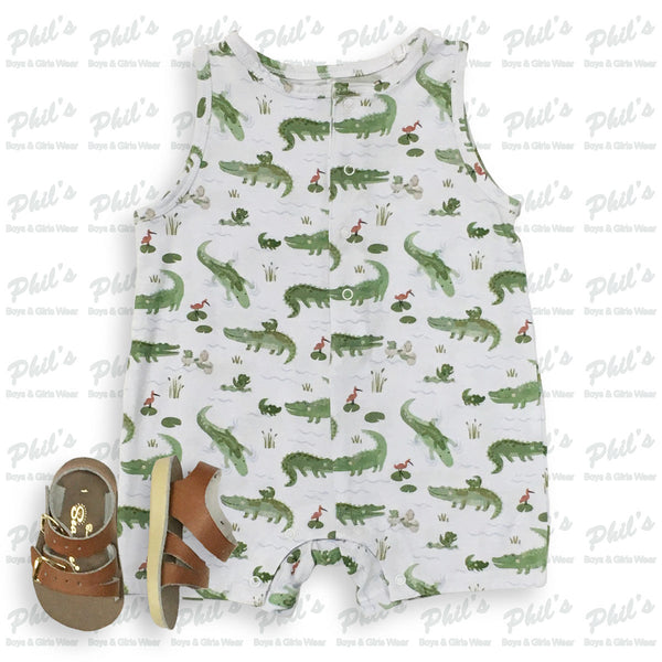 Alligator Bamboo Romper
