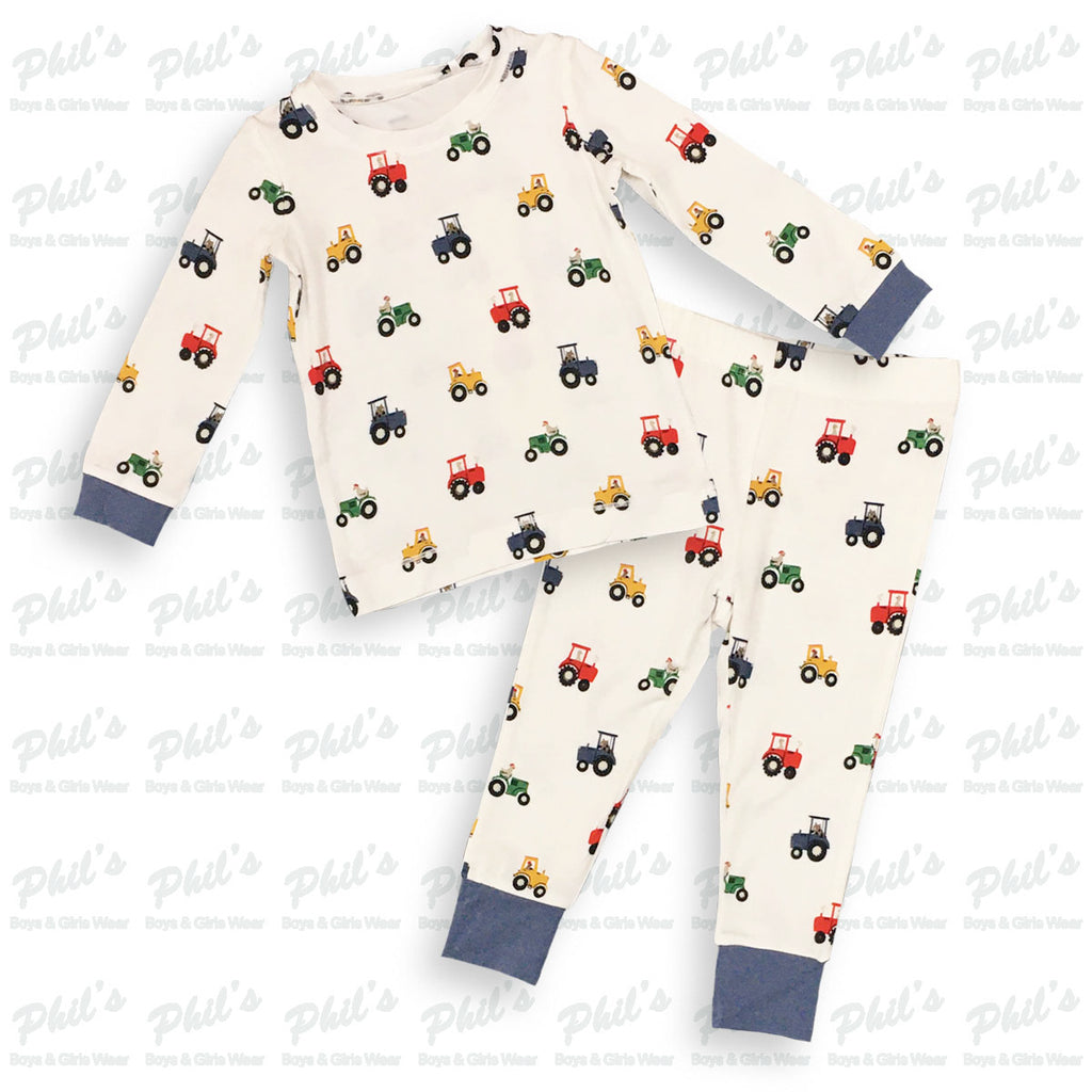 Boys' Tractor Print Bamboo Pajama