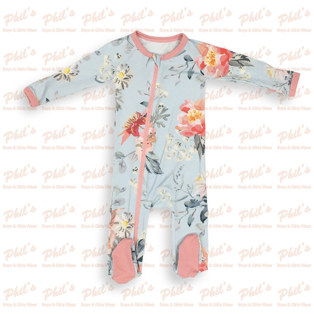 Floral Bamboo Footie