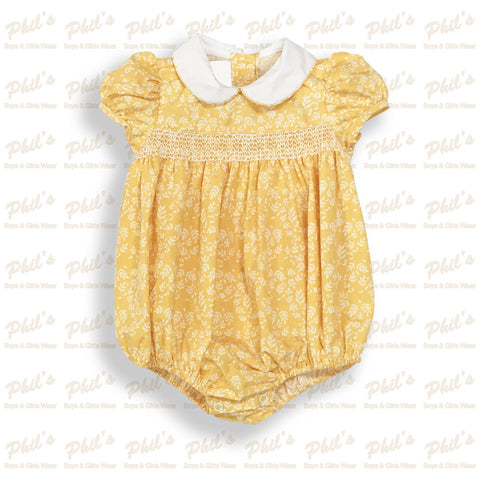 Mustard Floral Smock Bubble