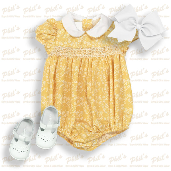 Mustard Floral Smock Bubble