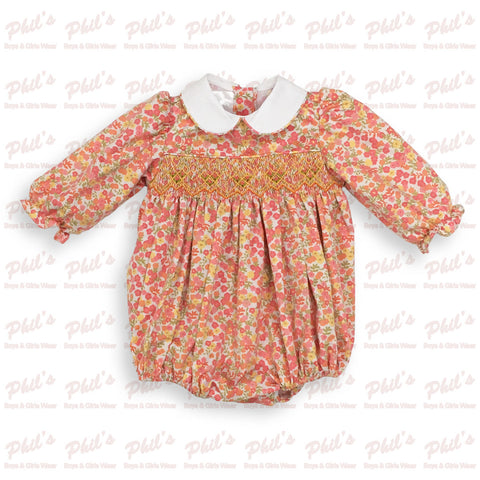 Pink / Orange / Yellow Floral Smock Bubble