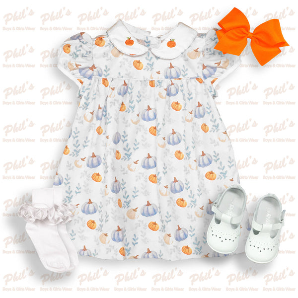Pumpkin Printed Dress