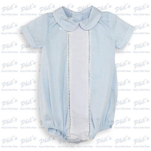 Blue Batiste Bubble w/ Swiss Dot Insert
