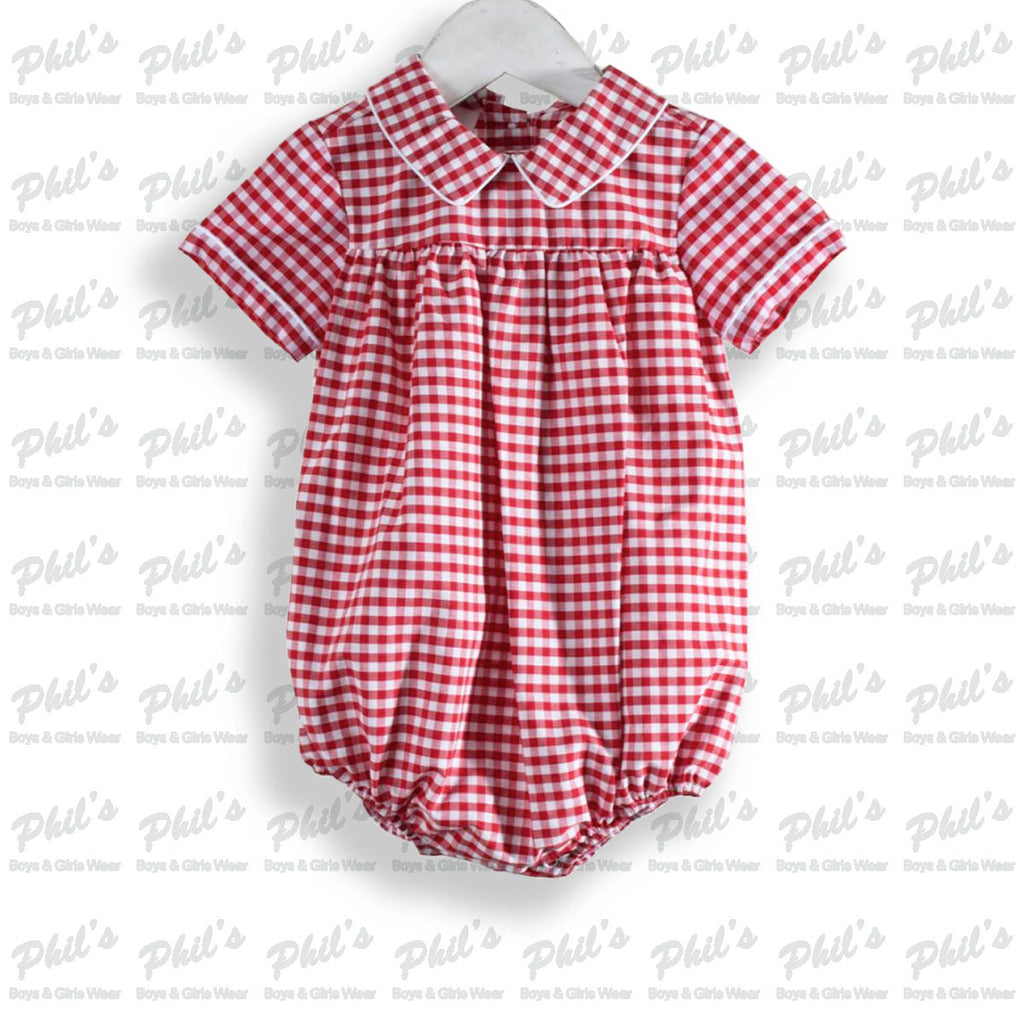 Red Gingham Check Bubble