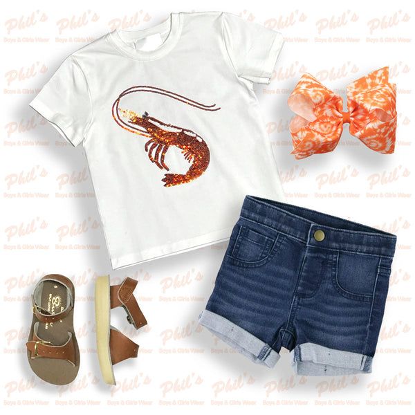 Shrimp Sequin Shirt