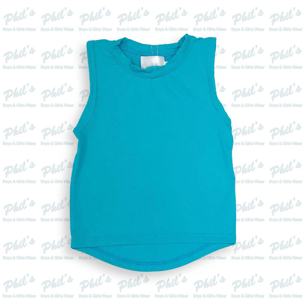 Neon Aqua Blue Performance Tank