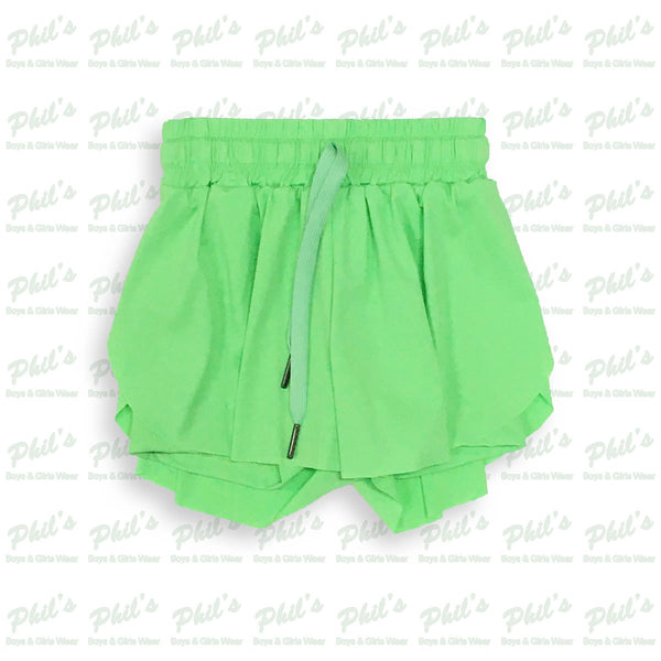 Neon Lime Green Butterfly / Flutter Shorts