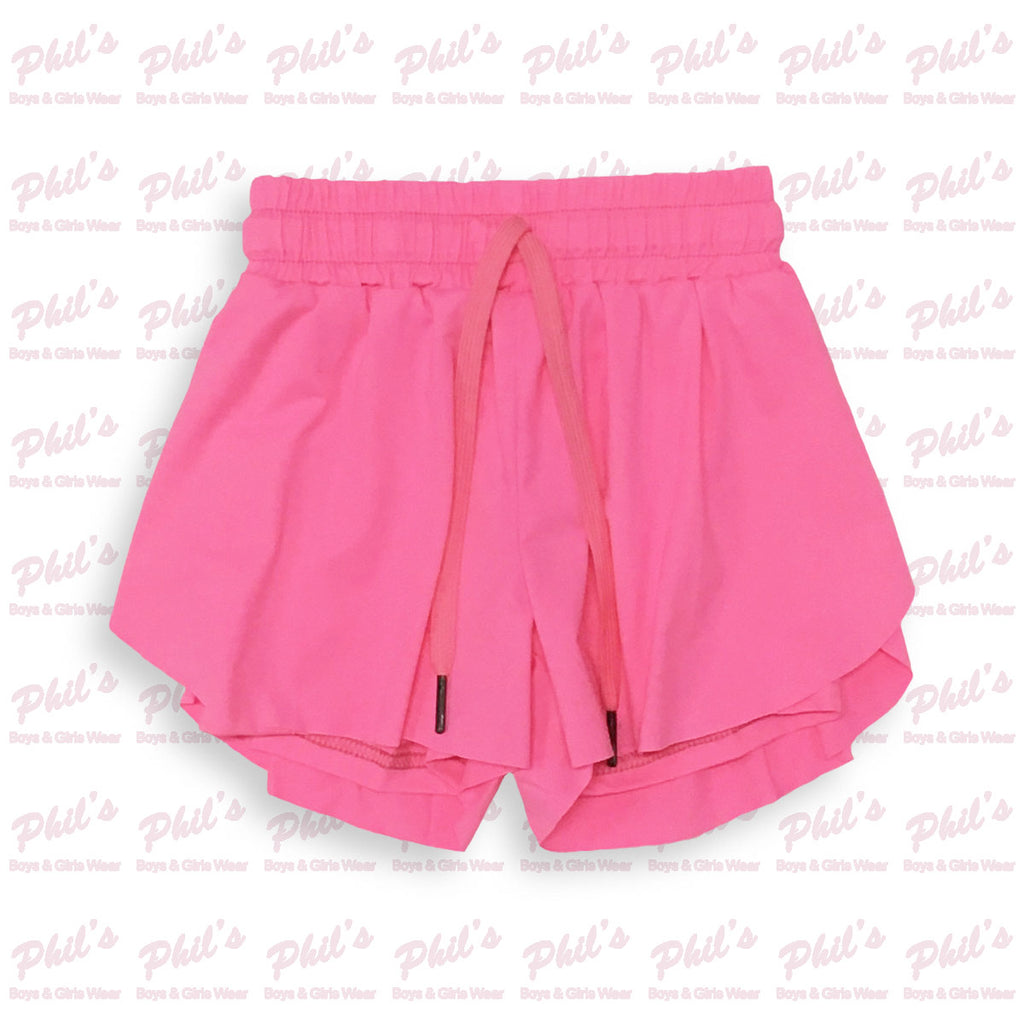 Hot Pink Performance Butterfly Shorts