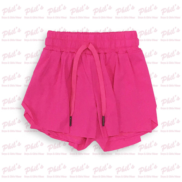 Neon Pink Performance Butterfly Shorts