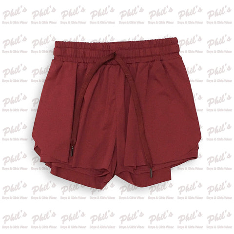 Maroon Performance Butterfly Shorts