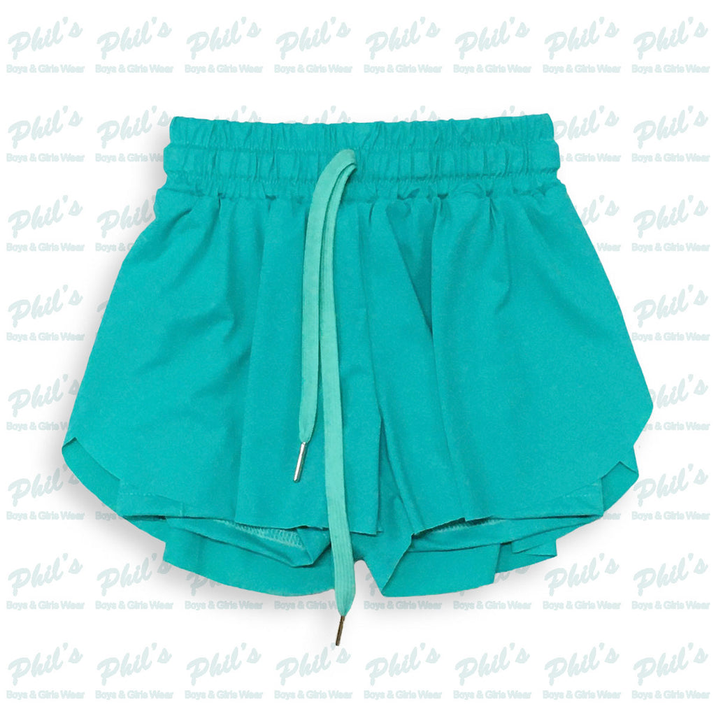 Teal Performance Butterfly Shorts
