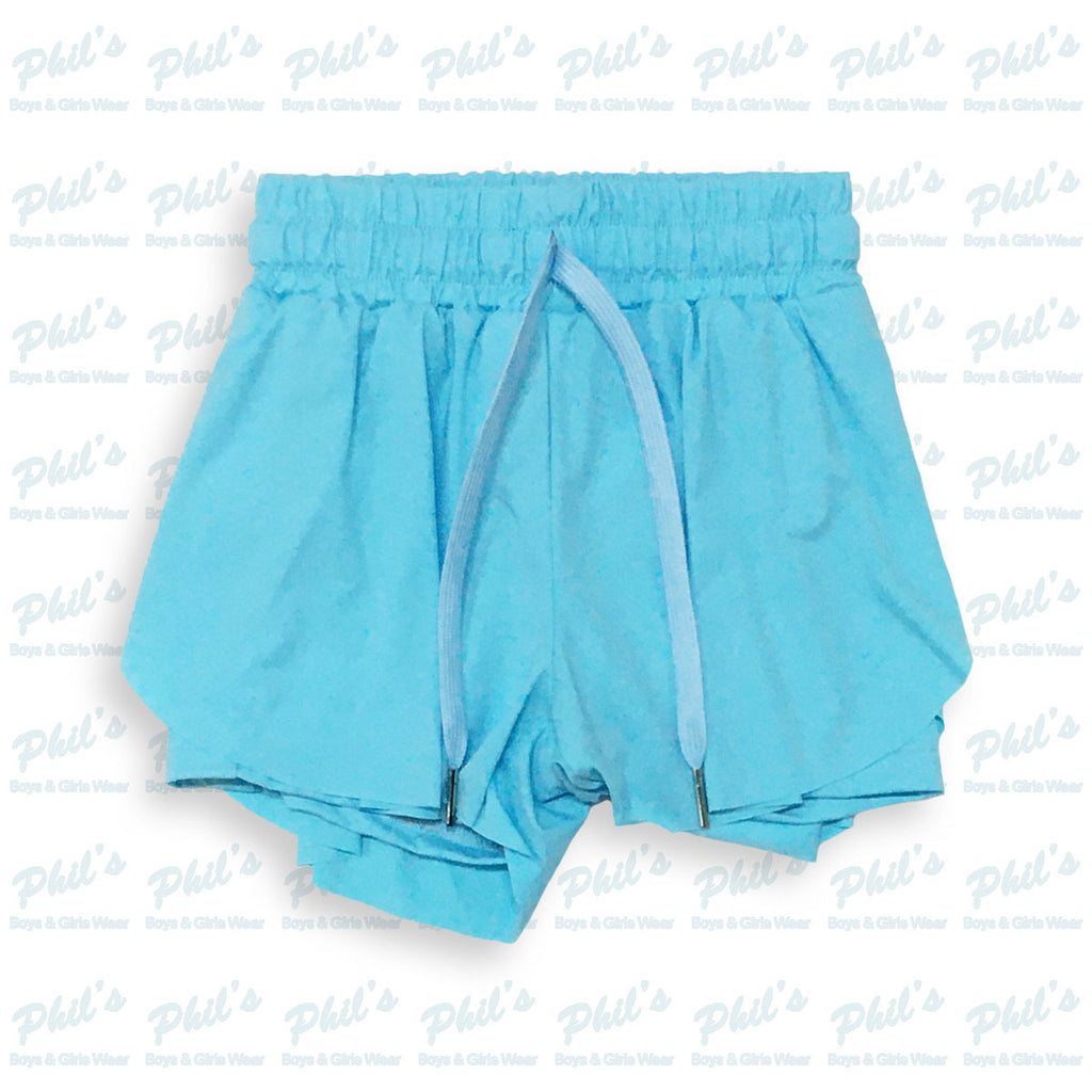 Light Blue Performance Butterfly Shorts