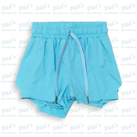 Light Blue Performance Butterfly Shorts