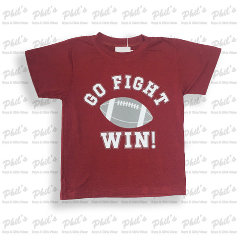 Maroon & White GO, FIGHT, WIN! Tee