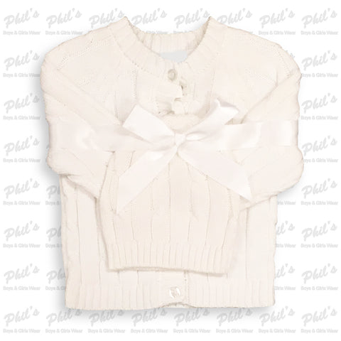 White Cable Knit Sweater & Beanie Set