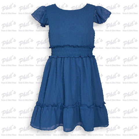 Royal Blue Swiss Dot Dress