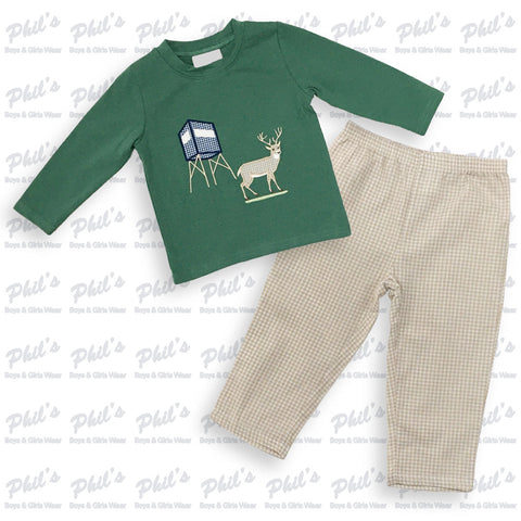 Deer Hunting Appliqué Pant Set