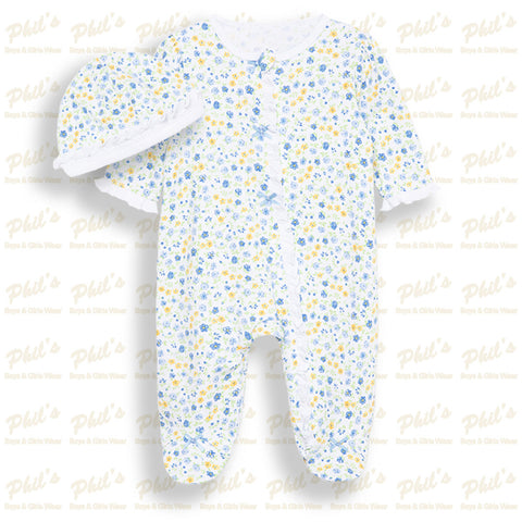 Blue / Yellow Floral Footie