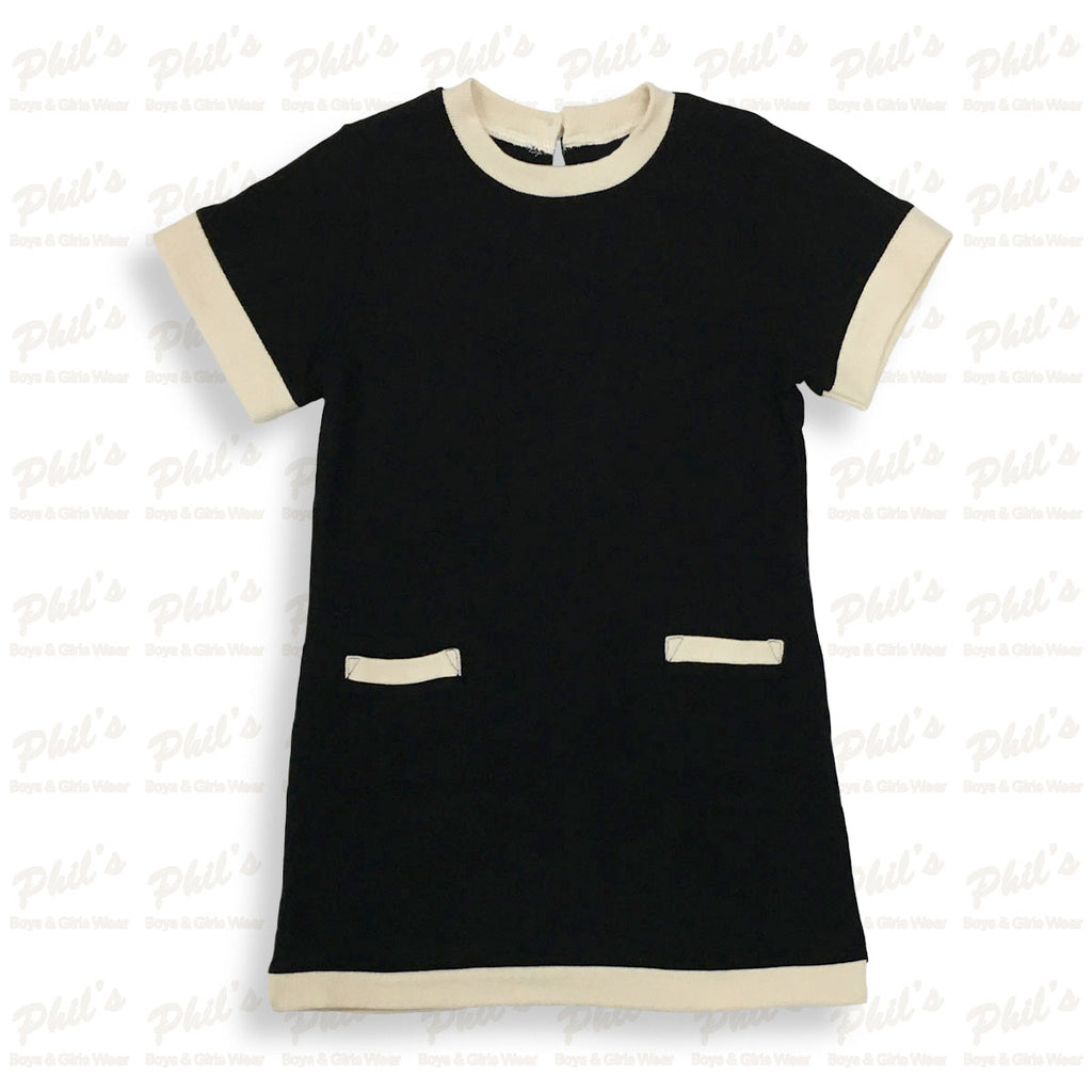 Girls' Black & Ivory Dress