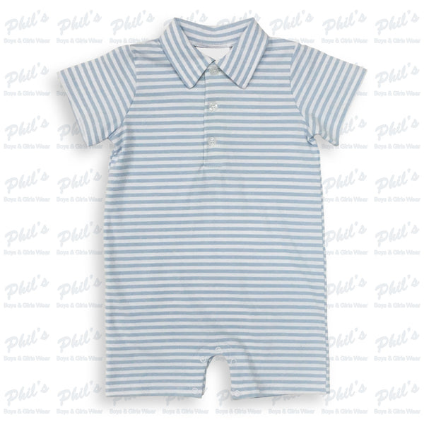 Blue Stripe Romper