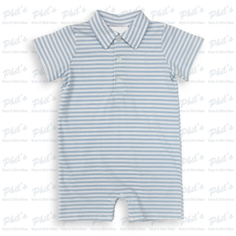 Blue Stripe Romper