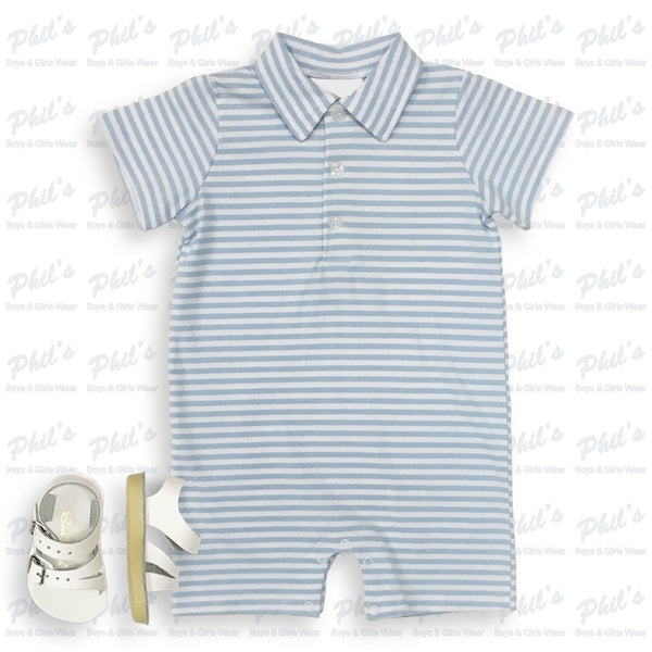 Blue Stripe Romper