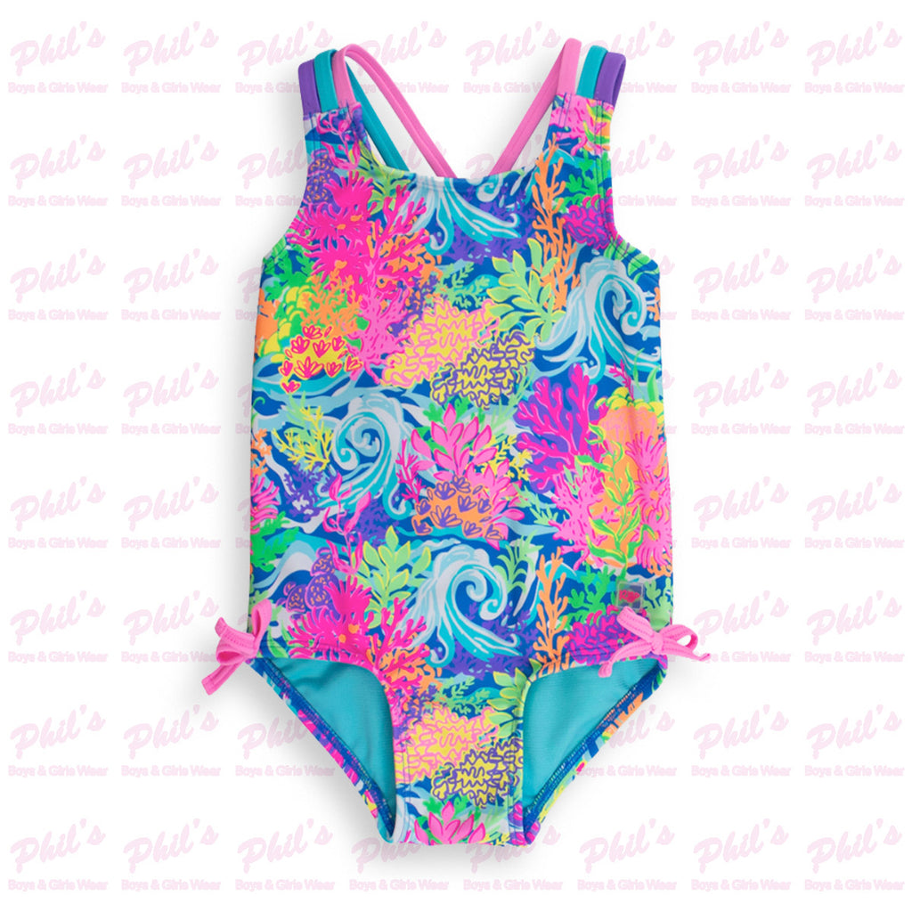 Neon Waves One Piece Swimsuit