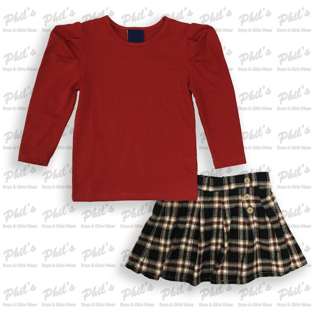 Plaid Skirt Set