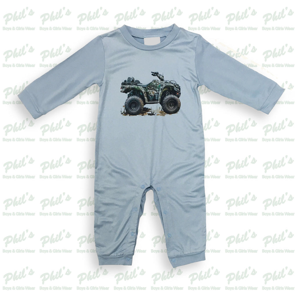 Aqua Blue Ombré Muslin Bloomer Set