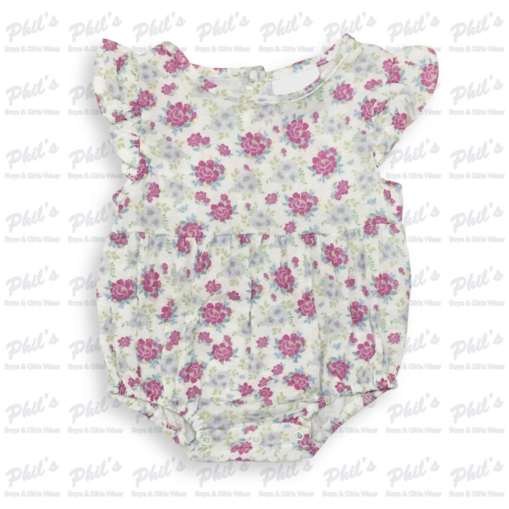 Magenta Floral Muslin Bubble