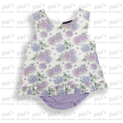 Hydrangea Muslin Cross-Back Bloomer Set