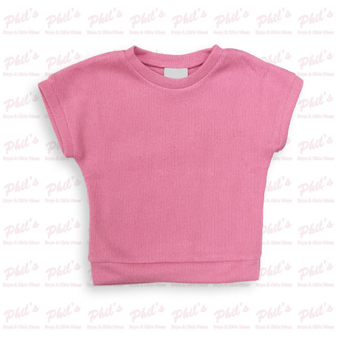 Pink Short Sleeve Sweater